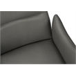 Pemberly Row Set of 2 Upholstered Dining Chairs in Gray Faux Leather