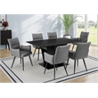 Pemberly Row Set of 2 Upholstered Dining Chairs in Gray Faux Leather