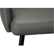 Pemberly Row Set of 2 Upholstered Dining Chairs in Gray Faux Leather