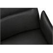 Pemberly Row Set of 2 Upholstered Dining Chairs in Black Faux Leather