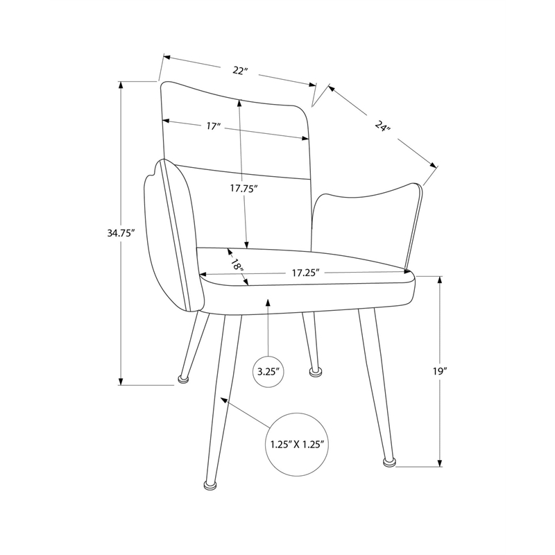 Pemberly Row Set of 2 Upholstered Dining Chairs in Black Faux Leather