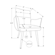 Pemberly Row Set of 2 Upholstered Dining Chairs in Black Faux Leather