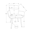 Pemberly Row Set of 2 Contemporary Dining Chairs in Black Faux Leather