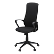 Pemberly Row High-Back Executive Office Chair in Black Fabric with Swivel Base