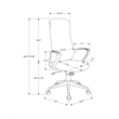 Pemberly Row High-Back Executive Office Chair in Black Fabric with Swivel Base
