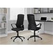Pemberly Row High-Back Executive Office Chair in Black Fabric with Swivel Base