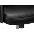 Pemberly Row Black Faux Leather High-Back Executive Office Chair with Headrest