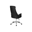 Pemberly Row Black Faux Leather High-Back Executive Office Chair with Headrest