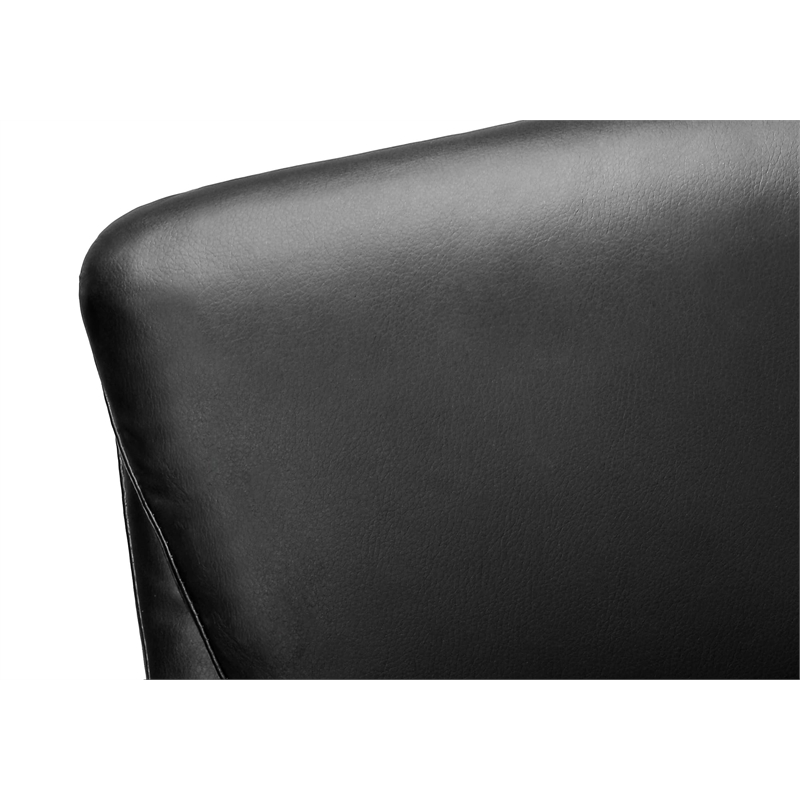 Pemberly Row Black Faux Leather High-Back Executive Office Chair with Headrest