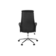 Pemberly Row Black Faux Leather High-Back Executive Office Chair with Headrest
