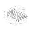 Pemberly Row Queen Metal Platform Bed with Gray Linen-Look Upholstered Headboard