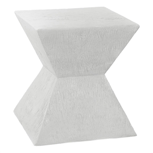 Pemberly Row 25&quot Geometric Indoor/Outdoor Accent Table in White