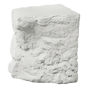Pemberly Row 25&quot Natural Rock Indoor/Outdoor Accent Table in White