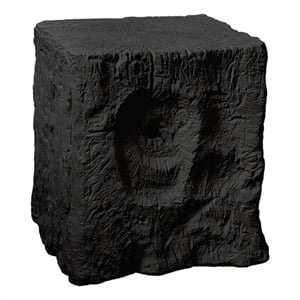 Pemberly Row 25&quot Square Wood-Look Indoor/Outdoor Accent Table in Black