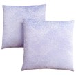 Pemberly Row Velvet Feathered Pattern Accent Throw Pillow Set of 2 in Purple