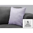 Pemberly Row 18x18 Velvet Feathered Pattern Accent Throw Pillow in Light Purple
