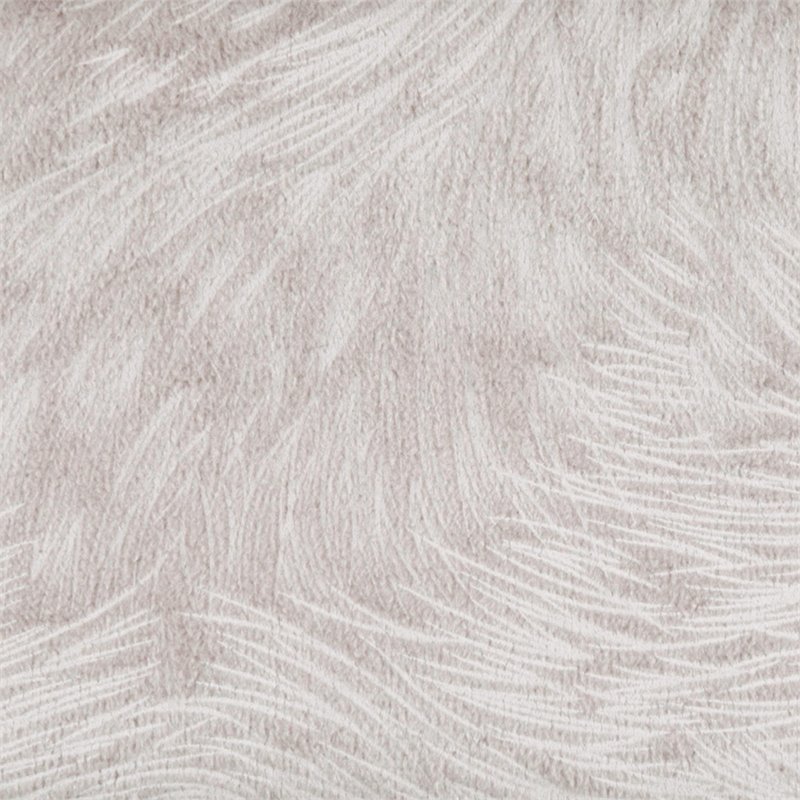 Pemberly Row 18x18 Velvet Feathered Pattern Accent Throw Pillow in Light Taupe