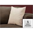 Pemberly Row 18x18 Velvet Feathered Pattern Accent Throw Pillow in Light Taupe