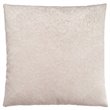 Pemberly Row 18x18 Velvet Feathered Pattern Accent Throw Pillow in Light Taupe