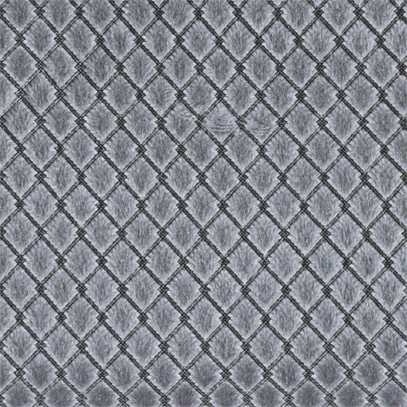 Pemberly Row 18x18 Diamond Velvet Accent Throw Pillow in Silver