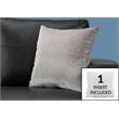 Pemberly Row 18x18 Diamond Velvet Accent Throw Pillow in Silver