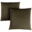 Pemberly Row Floral Velvet Accent Throw Pillow Set of 2 in Dark Green