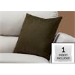 Pemberly Row 18x18 Floral Velvet Accent Throw Pillow in Dark Green