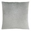 Pemberly Row 18x18 Floral Velvet Accent Throw Pillow in Light Gray