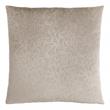 Pemberly Row 18x18 Floral Velvet Accent Throw Pillow in Taupe