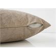 Pemberly Row 18x18 Floral Velvet Accent Throw Pillow in Taupe