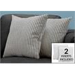 Pemberly Row 18x18 Woven Dot Pattern Accent Throw Pillow Set of 2 in Gray