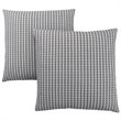 Pemberly Row 18x18 Woven Dot Pattern Accent Throw Pillow Set of 2 in Gray