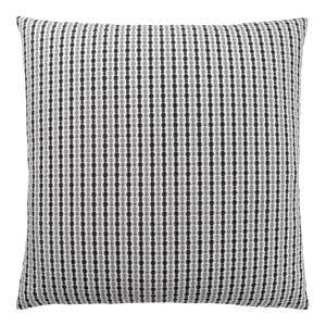 Pemberly Row 18x18 Woven Dot Pattern Accent Throw Pillow in Gray and Black