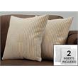 Pemberly Row 18x18 Woven Dot Pattern Accent Throw Pillow Set of 2 in Gold