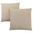 Pemberly Row 18x18 Woven Dot Pattern Accent Throw Pillow Set of 2 in Gold