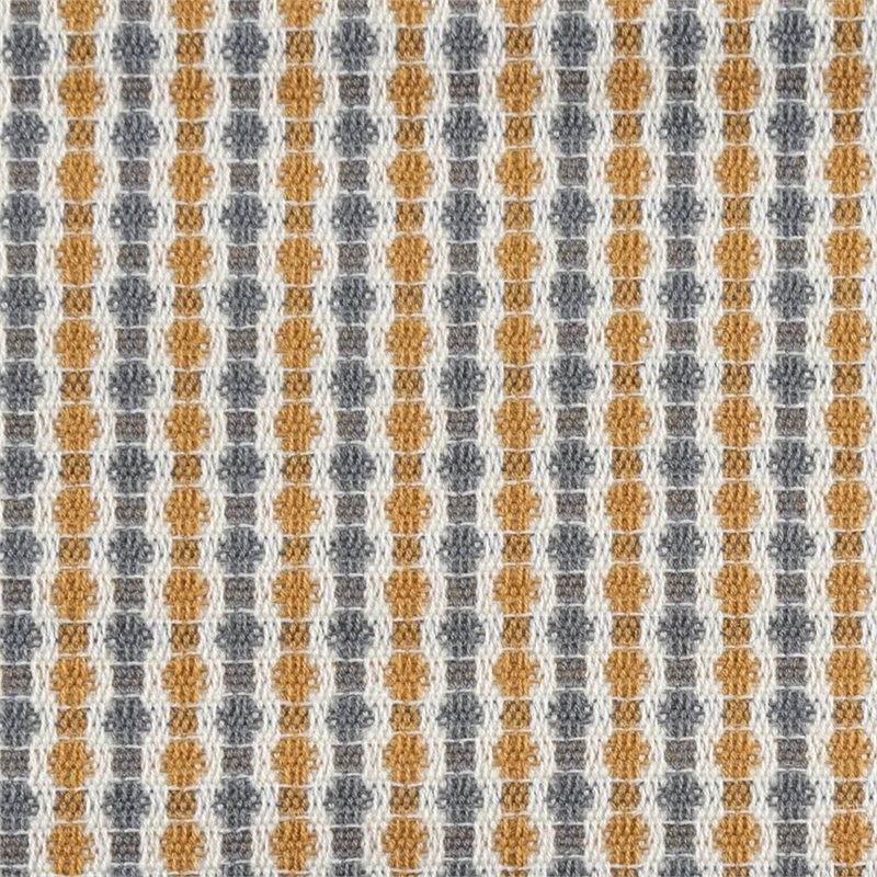 Pemberly Row 18x18 Woven Dot Pattern Accent Throw Pillow in Gray/Gold