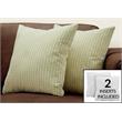 Pemberly Row Woven Dot Pattern Accent Throw Pillow Set of 2 in Green