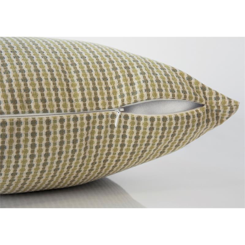 Pemberly Row Woven Dot Pattern Accent Throw Pillow Set of 2 in Green