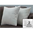 Pemberly Row 18x18 Woven Dot Accent Throw Pillow Set of 2 in Light Blue