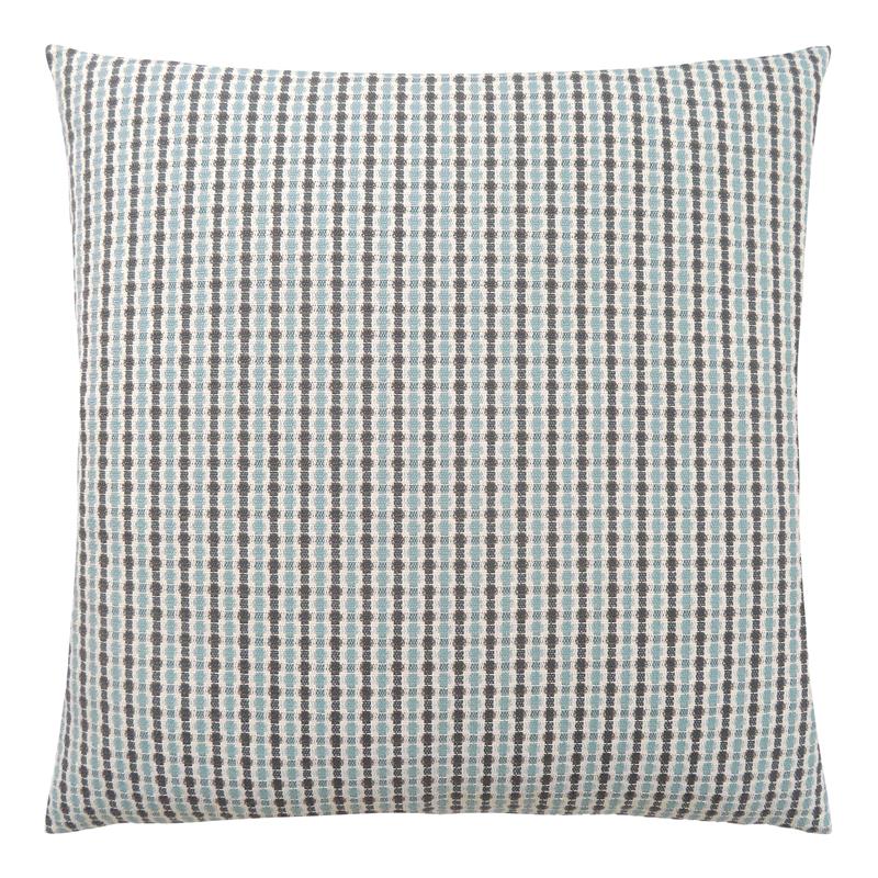 Pemberly Row 18x18 Woven Dot Accent Throw Pillow in Light Blue and Gray