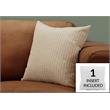 Pemberly Row 18x18 Woven Dot Pattern Accent Throw Pillow in Taupe