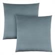 Pemberly Row 18x18 Satin Accent Throw Pillow Set of 2 in Pale Blue