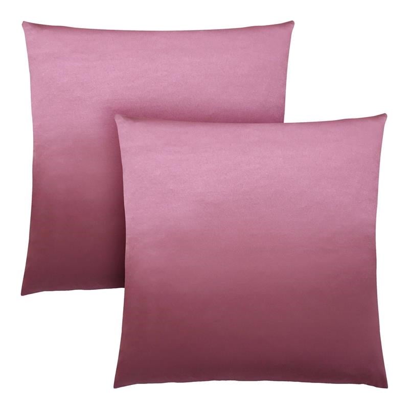 Pemberly Row 18x18 Satin Accent Throw Pillow Set of 2 in Pink