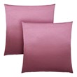 Pemberly Row 18x18 Satin Accent Throw Pillow Set of 2 in Pink
