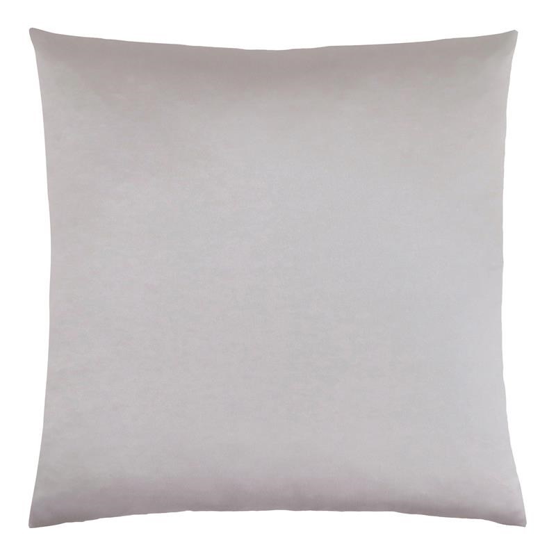 Pemberly Row 18x18 Satin Accent Throw Pillow in Silver Polyester