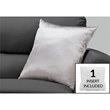 Pemberly Row 18x18 Satin Accent Throw Pillow in Silver Polyester