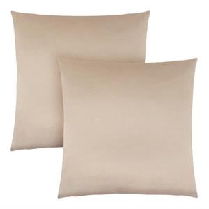 Pemberly Row 18x18 Satin Accent Throw Pillow Set of 2 in Gold