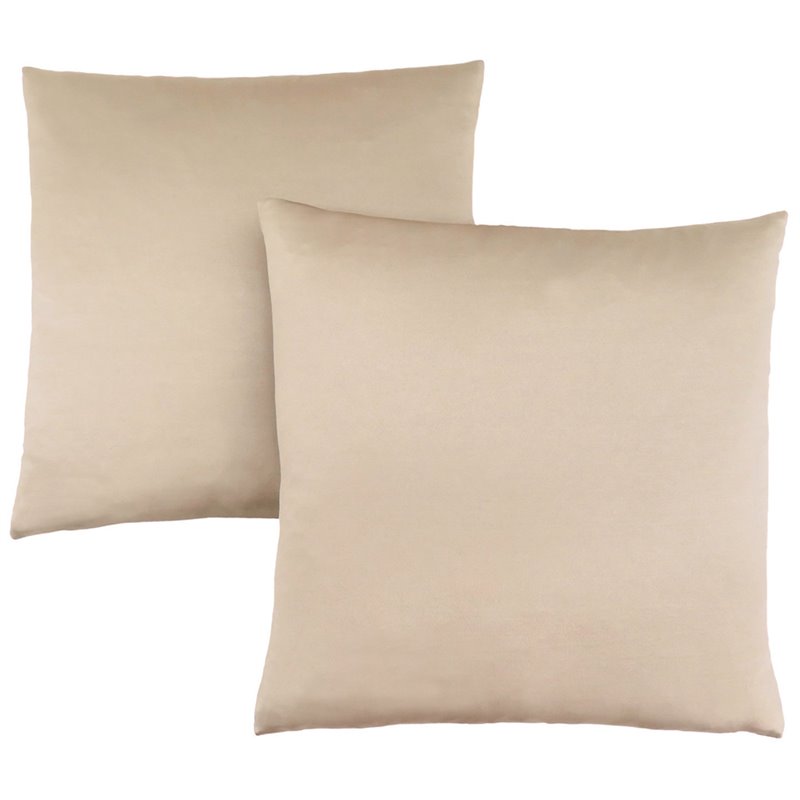 Pemberly Row 18x18 Satin Accent Throw Pillow Set of 2 in Gold