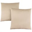 Pemberly Row 18x18 Satin Accent Throw Pillow Set of 2 in Gold
