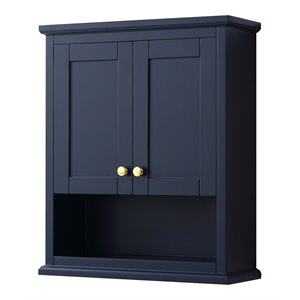 Pemberly Row 25&quot Wall-Mounted Wood Bathroom Storage Cabinet in Blue